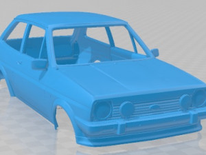 Fiesta XR2 1981 Printable Body Car Modèles 3D en vedette