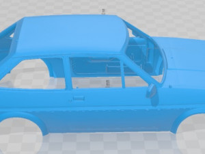 Fiesta XR2 1981 Printable Body Car Modèles 3D en vedette