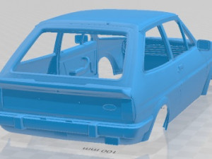 Fiesta XR2 1981 Printable Body Car Modèles 3D en vedette