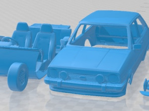 Fiesta XR2 1981 Printable Car 3D Print Model