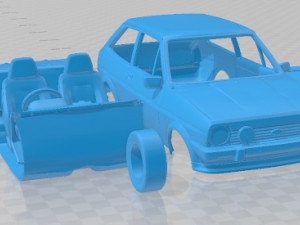 Fiesta XR2 1981 Printable Car Modelo de Impressão 3D