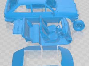Fiesta XR2 1981 Printable Car Modelo de Impressão 3D