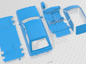 Fiesta XR2 1981 Printable Car Modelo de Impressão 3D