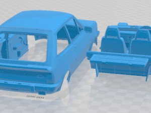 Fiesta XR2 1981 Printable Car Modelo de Impressão 3D