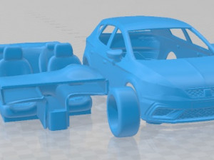 Seat Leon Cupra R 2018 Printable Car Modelo de Impressão 3D