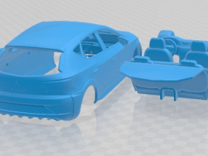 Seat Leon Cupra R 2018 Printable Car Modelo de Impressão 3D