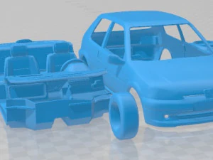 Coche Imprimible Peugeot 106 Rallye S2 Modelo de impresión 3D