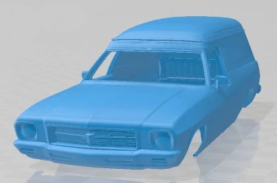 Holden HQ Sandman 1974 Printable Body Car 3D Print Model .c4d .max .obj .3ds .fbx .stl .blend 