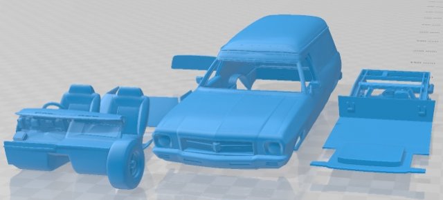Holden HQ Sandman 1974 Printable Car Modelo de impresión 3D .c4d .max .obj .3ds .fbx .stl .blend 