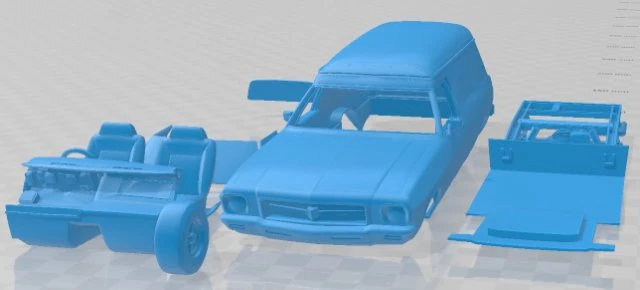 Holden HQ Sandman 1974 Printable Car 3D Print Model .c4d .max .obj .3ds .fbx .stl .blend 