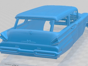 Mercury Commuter Wagon 1957 Printable Body Car Modelo de impresión 3D