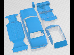 Peugeot 504 1972 Printable Car Modèles 3D en vedette