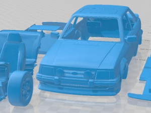 Escort Mk 3 XR3 1983 Printable Car Modelo de impresión 3D