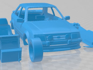 Escort Mk 3 XR3 1983 Printable Car 3D Print Model
