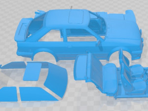 Escort Mk 3 XR3 1983 Printable Car 3D Print Model