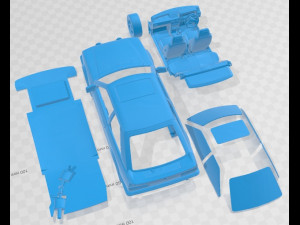 Escort Mk 3 XR3 1983 Printable Car 3D Print Model