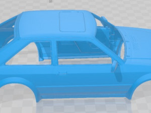 Escort Mk 3 XR3 1983 Printable Body Car Modelo de impresión 3D