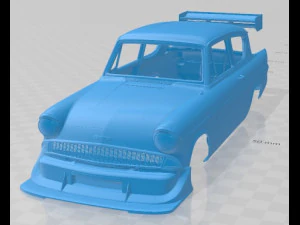 Carro de carroceria para impress&atilde;o da corrida Anglia 1966 Modelo de Impressão 3D