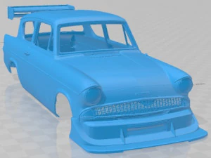 Anglia 1966 Race Printable Body Car 3D Print Model