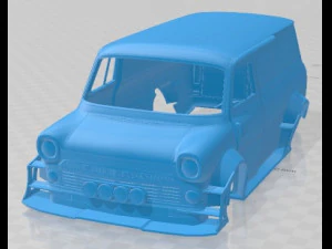 Fourgon imprimable de course Transit 1969 Modèles 3D en vedette