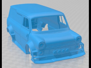 Transit 1969 Race Printable Van 3D Принт Модель