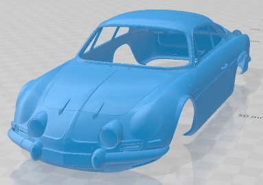 Renault Alpine A110 1600S Printable Body Car 3D 프린트 모델 .c4d .max .obj .3ds .fbx .stl .blend 