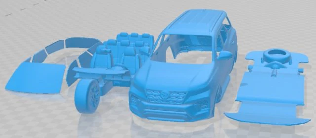 Toyota Fortuner TRD 2021 Printable Car 3D Print Model .c4d .max .obj .3ds .fbx .stl .blend 