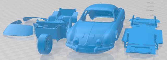Renault Alpine A110 1600S Printable Car Modelo de impresión 3D .c4d .max .obj .3ds .fbx .stl .blend 