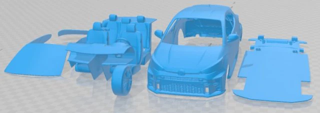 Coche Imprimible Toyota Yaris GR 2020 Modelo de impresión 3D .c4d .max .obj .3ds .fbx .stl .blend 
