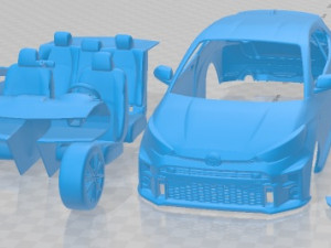 Toyota Yaris GR 2020 Printable Car Modelo de impresión 3D