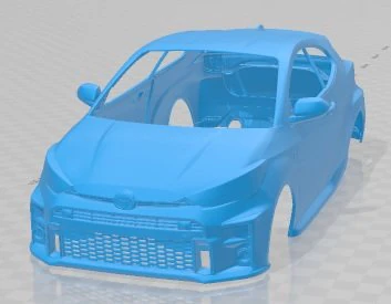 Toyota Yaris GR 2020 Printable Body Car 3D Print Model .c4d .max .obj .3ds .fbx .stl .blend 