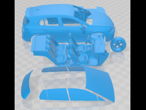 Volkswagen Golf R 2022 Printable Car Modèles 3D en vedette