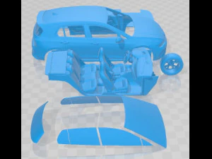 Volkswagen Golf R 2022 Printable Car 3D Print Model