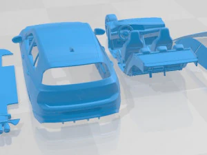 Volkswagen Golf R 2022 Printable Car 3D Print Model