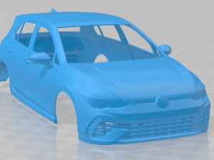 Volkswagen Golf R 2022 Printable Body Car 3D प्रिंट मॉडल