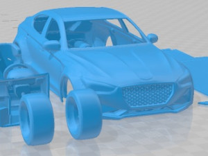 Genesis G70 Drift Printable Car Modelo de Impressão 3D