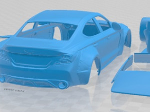 Genesis G70 Drift Printable Car Modelo de Impressão 3D