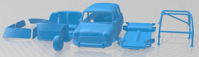 Austin S FIA Printable Car 3D Print Model .c4d .max .obj .3ds .fbx .stl .blend 
