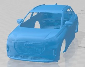 Audi Q4 e Tron S Line 2022 Printable Body Car 3D Print Model .c4d .max .obj .3ds .fbx .stl .blend 
