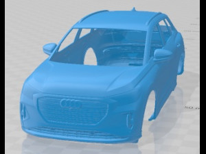 Audi Q4 e Tron S Line 2022 Printable Body Car Model Cetak 3D