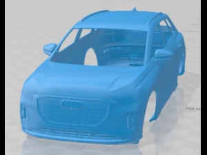 Audi Q4 e Tron S Line 2022 Printable Body Car 3D Print Model