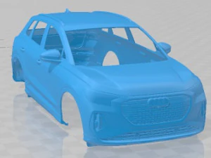 Audi Q4 e Tron S Line 2022 Printable Body Car 3D Print Model
