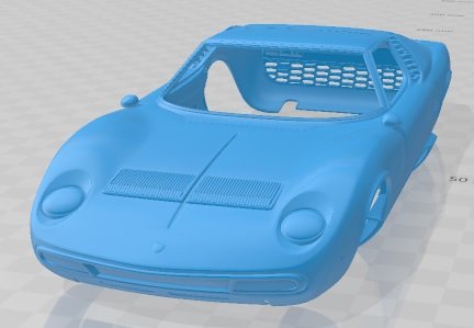 Miura 1969 Printable Body Car 3D Print Model .c4d .max .obj .3ds .fbx .stl .blend