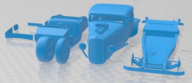 Coupe 1932 Custom Printable Car 3D Print Model .c4d .max .obj .3ds .fbx .stl .blend 