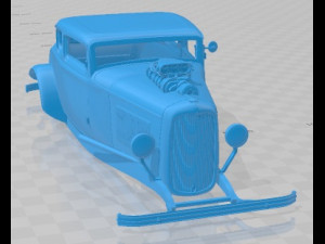 Coupe 1932 Custom Printable Body Car 3D प्रिंट मॉडल