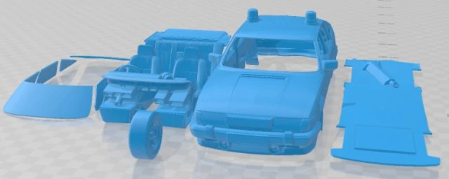 Rover SD1 Vitesse Police V8 3500 1984 Printable Car 3D Print Model .c4d .max .obj .3ds .fbx .stl .blend