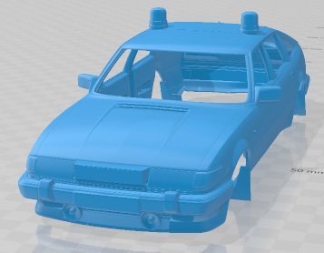 Rover SD1 Vitesse Police V8 3500 1984 Printable Body Car 3D Print Model .c4d .max .obj .3ds .fbx .stl .blend 