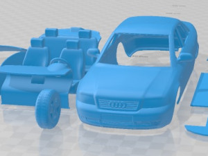 Audi A4 Sedan 1999 Printable Car Modèles 3D en vedette