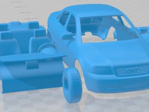 Audi A4 Sedan 1999 Printable Car 3D Print Model
