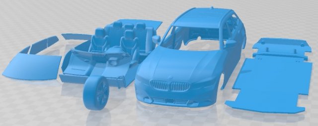3 Series Touring G21 2020 Printable Car 3D Print Model .c4d .max .obj .3ds .fbx .stl .blend 